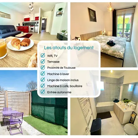 Le Rubis Terrasse - Wifi - Entrée Autonome Lacroix-Falgarde